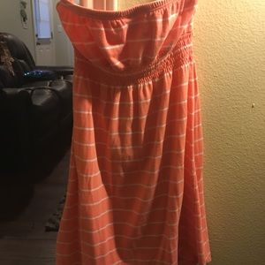 Strapless cotton dress